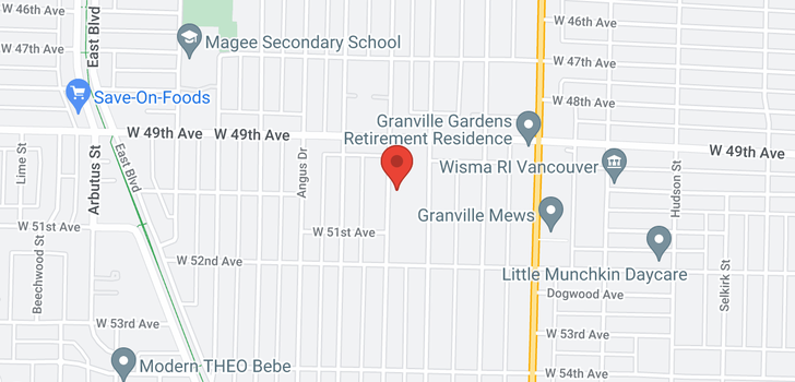 map of 6675 MARGUERITE STREET